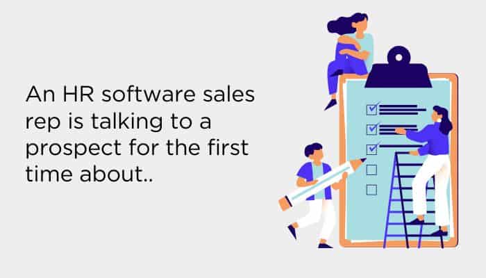 An hr software sales rep