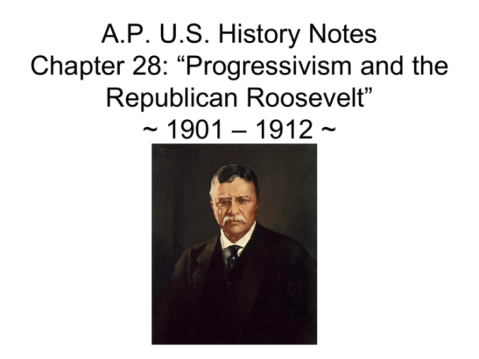 Progressivism roosevelt republican