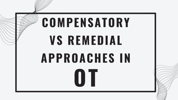 Remedial approach in occupational therapy