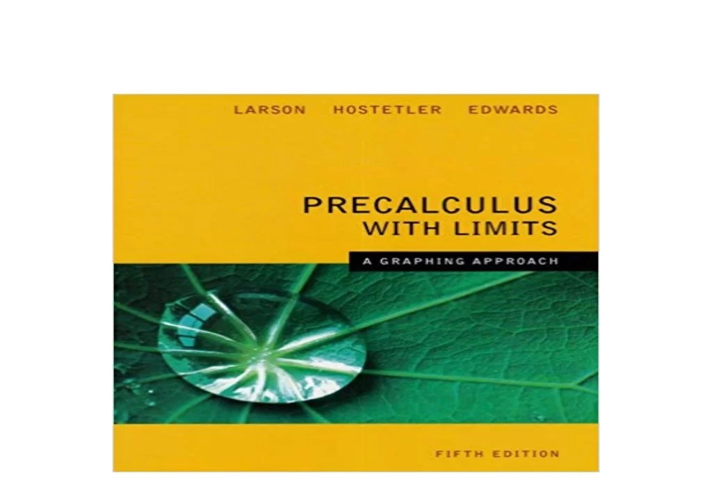 Precalculus with limits a graphing approach