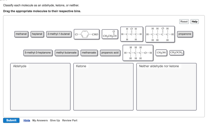 Aldehyde classify ketone molecule neither homeworklib